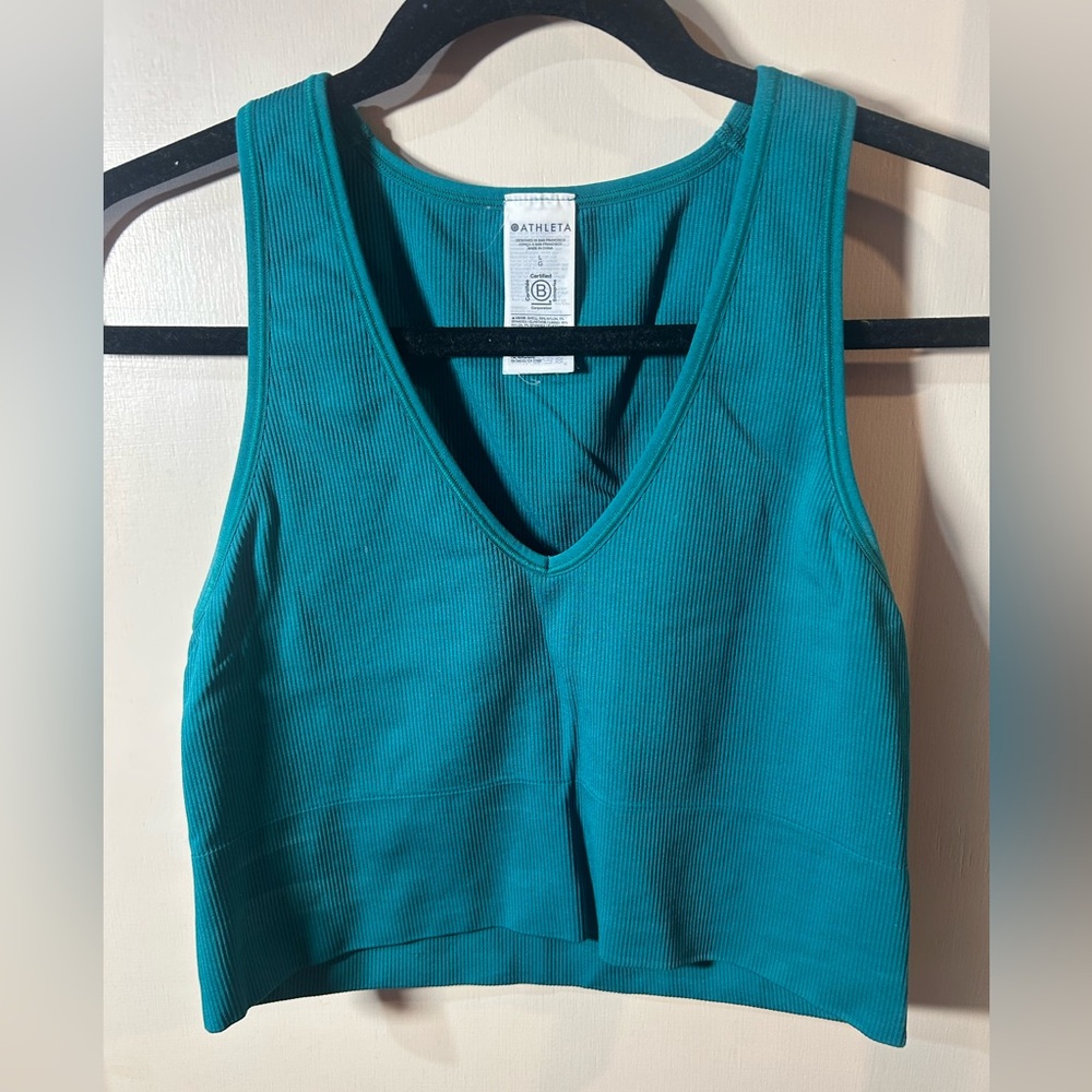 Athleta Aurora Crop Rib Tank